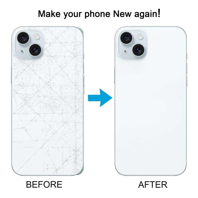 For iPhone 15 Plus Glass Battery Back Cover(Blue)