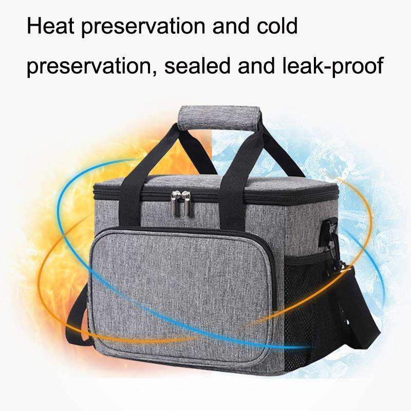 10L Waterproof Oxford Cloth Picnic Bag Outdoor Ice Pack Thickened Portable Insulation Bag(Gray)