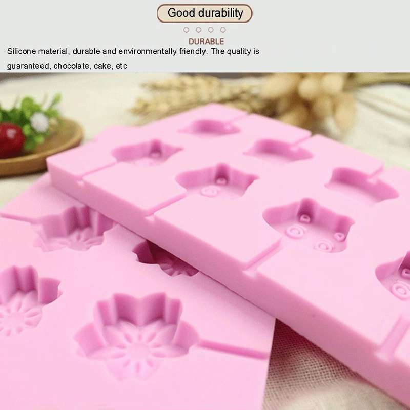12-Capacity DIY Silicone Lollipop Chocolate Molds(Cow Shape)