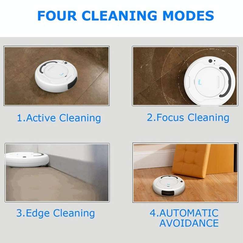 3-in-1 1800pa Smart Cleaning Robot Rechargeable Auto Robotic Vacuum Dry Wet Mopping Cleaner(Gray)
