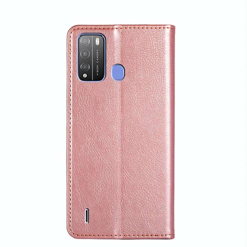 For Itel Vision 1 Pro Gloss Oil Solid Color Magnetic Leather Phone Case(Rose Gold)