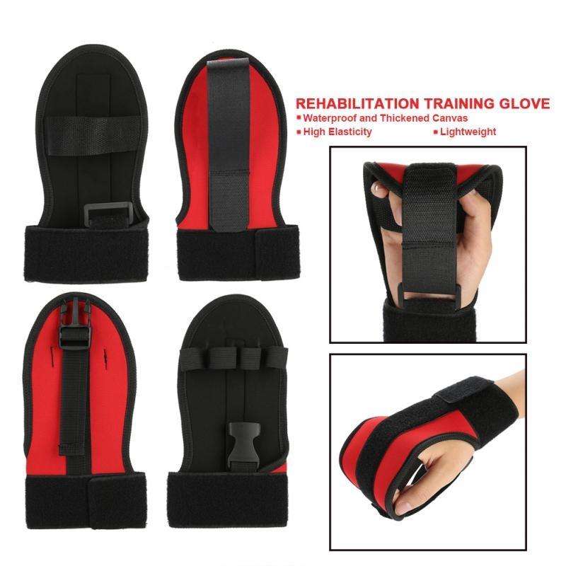 Rehabilitation Fixed Auxiliary Special Gloves Hemiplegia Training Equipment, Style:Buckle Type