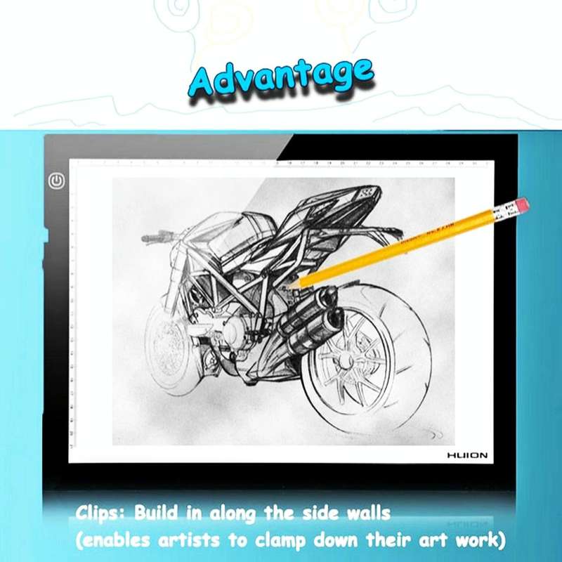 Huion L4S USB Portable 17.7 inch Ultra Slim Adjustable Brightness Art Craft Tattoo Tracing Light ...