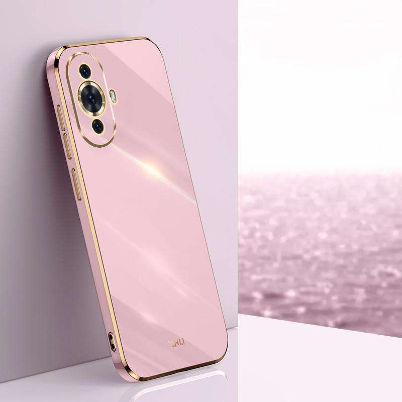 For Huawei nova 11 XINLI Straight Edge 6D Electroplate TPU Phone Case(Cherry Purple)