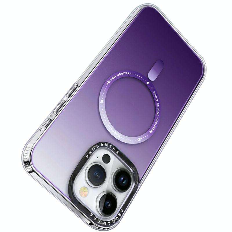 For iPhone 13 Pro Max MagSafe Gradient Phone Case(Purple)