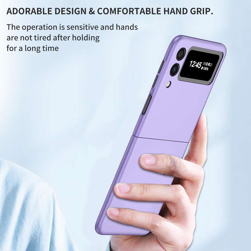 For Samsung Galaxy Z Flip4 Armor Foldable Phone Case(Purple)