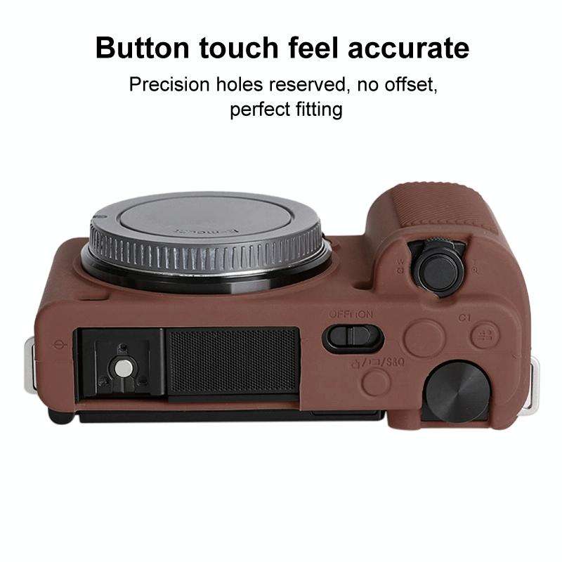 For Sony ZV-E10 Soft Silicone Protective Case (Coffee)