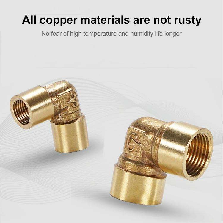 LAIZE Internal Thread Plumbing Copper Pipe Fittings, Caliber:6 Point(Elbow)