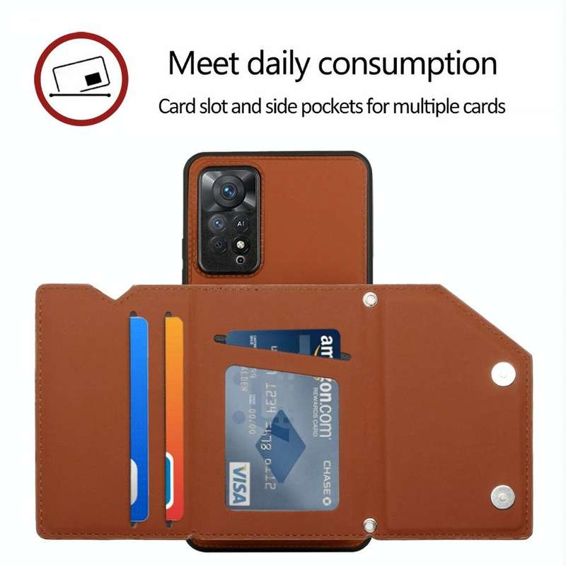 For Xiaomi Redmi Note 11 Pro Global Skin Feel PU + TPU + PC Phone Case(Brown)