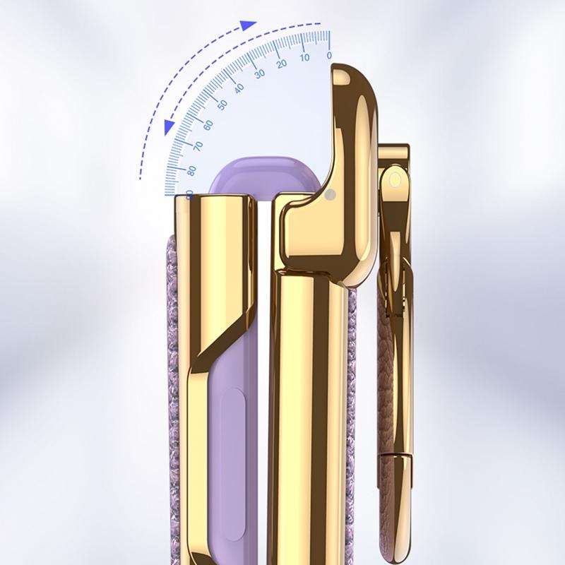 For Samsung Galaxy Z Flip3 5G GKK Integrated Plating + Leather Flip Phone Case(Crocodile Pink)