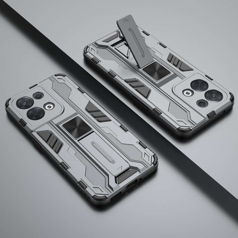 For OPPO Reno8 5G Supersonic PC + TPU Shock-proof Phone Case(Grey)