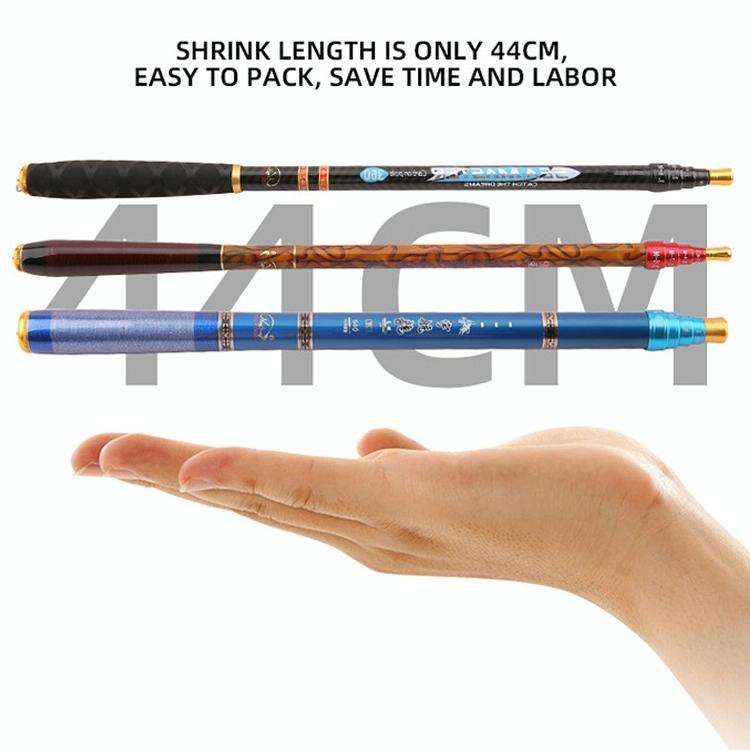 Carbon Short Section Fishing Rod Short Section Positioning Handle Rod, Length: 6.3m(Blue)