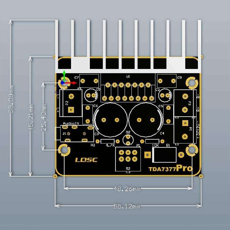 TDA7377 DIY Speaker Power Amplifier Module 12V Dual Channel Stereo 30Wx2 Car Power Amplifier Board