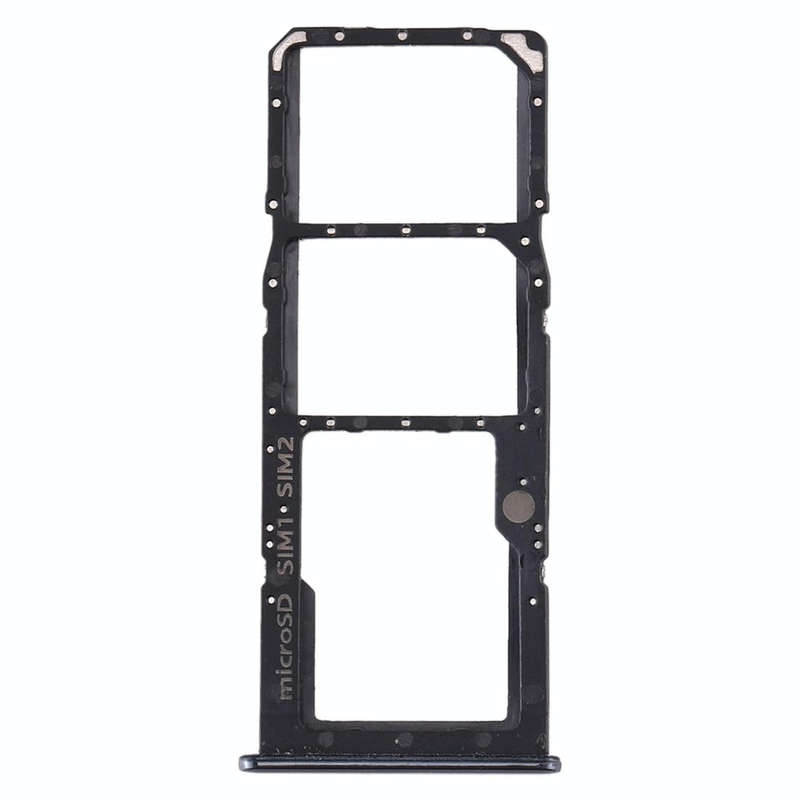 For Samsung Galaxy A30s SIM Card Tray + SIM Card Tray + Micro SD Card Tray (Black)