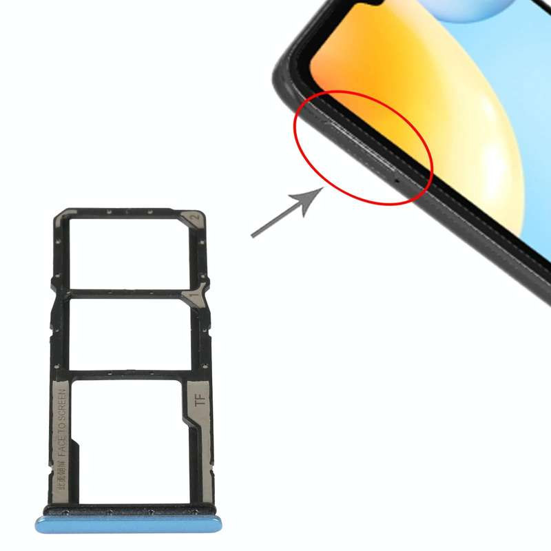 SIM Card Tray + SIM Card Tray + Micro SD Card Tray For Xiaomi Redmi 10C/Redmi 10 India/Poco C40(B...