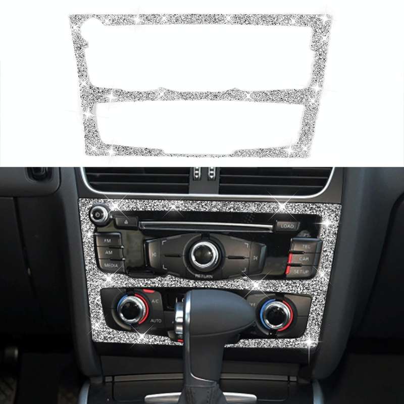For Audi Q5 / A4L Car Center Control Panel Type B Diamond Decoration Sticker, Left and Right Drive