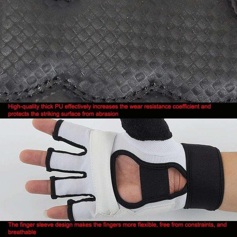 Half Fingers Adults Sandbag Training Boxing Gloves PU Leather Fitness Sparring Taekwondo Gloves, ...