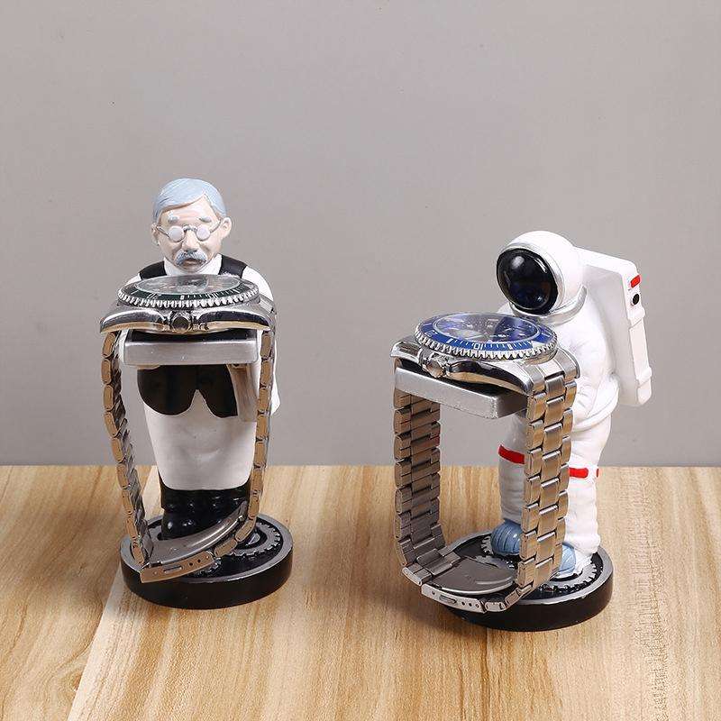 Watch Shelf Support Decorative Ornaments Watch Storage Box Display Stand, Item No.: Small Astronaut