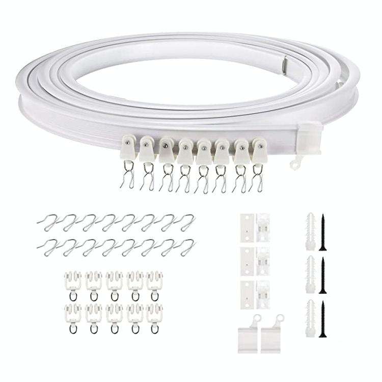 Model Steel Track Set Flexible Silent Slide Track Track with Hooks, Size: 2m