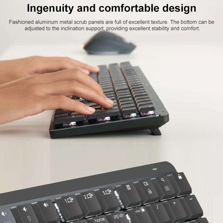 Logitech MX Mechanical Wireless Bluetooth Dual Mode Keyboard with Logi Bolt USB Receiver(Green Axis)