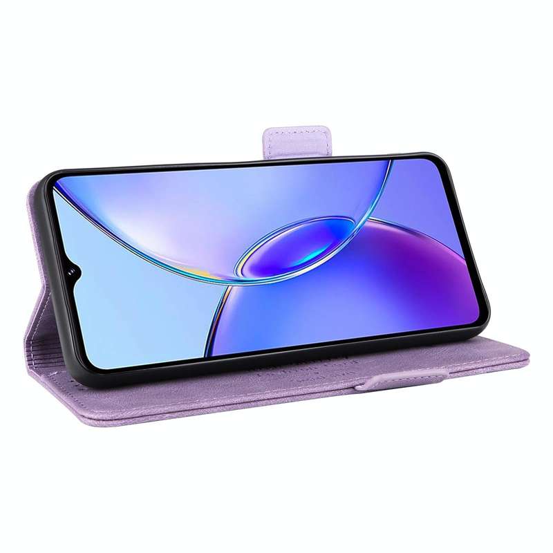 For vivo Y17s Magnetic Clasp Leather Phone Case(Purple)