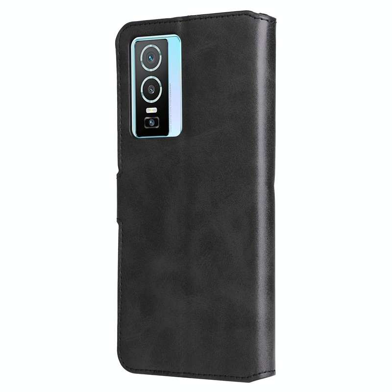 For vivo Y76s / Y76 5G Classic Calf Texture Flip Leather Case(Black)