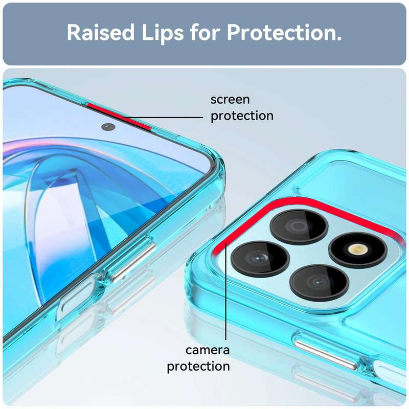 For Honor X8a Candy Series TPU Phone Case(Transparent Blue)