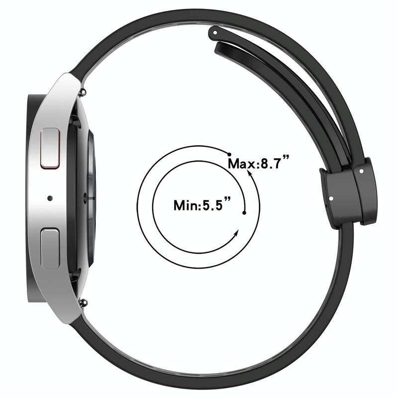 For Garmin Forerunner 245 Music 20mm Folding Magnetic Clasp Silicone Watch Band(White)