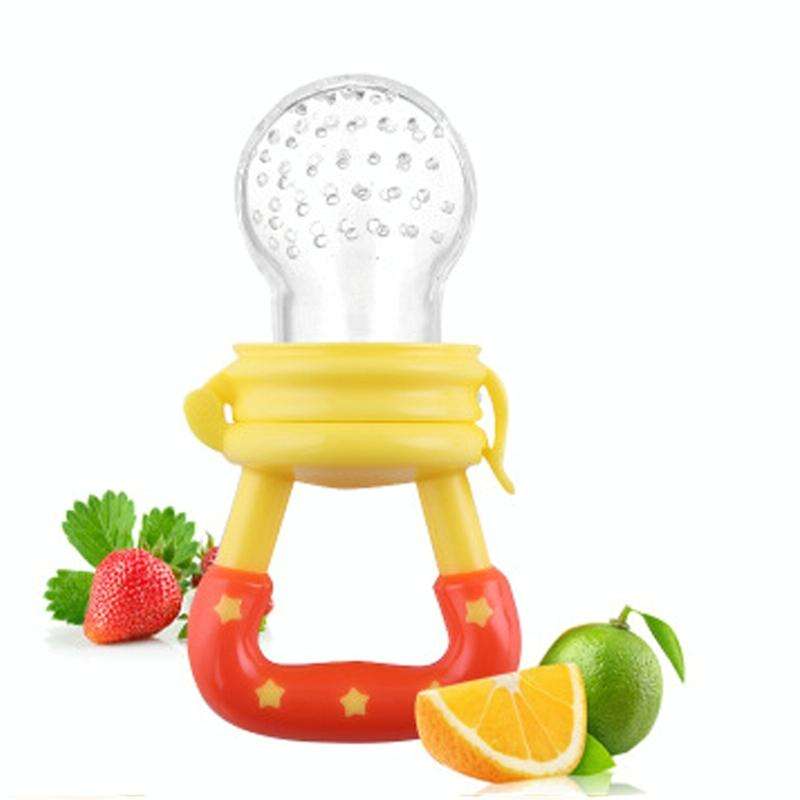 3 PCS Portable Baby Infant Food Nipple Feeder Silicone Pacifier Silicone Baby Soother, Random Col...
