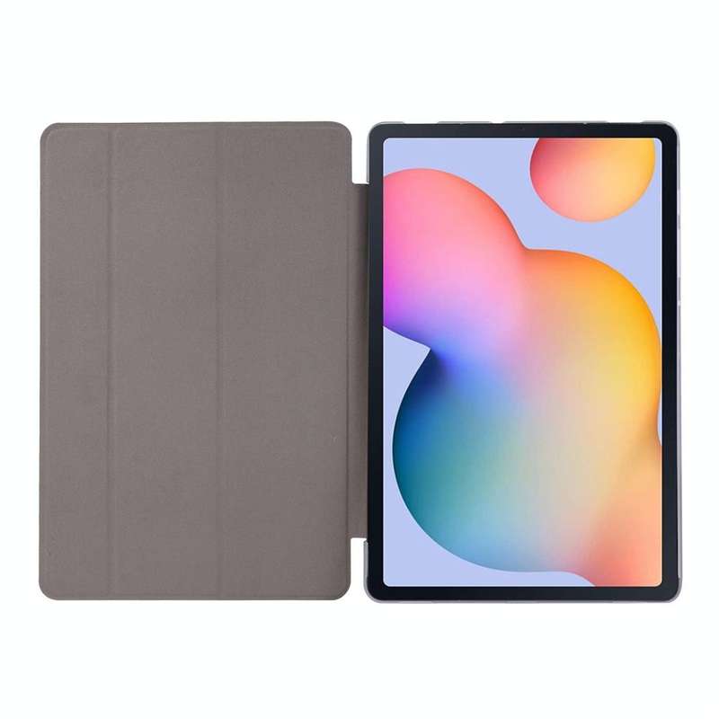 For Samsung Galaxy Tab S8 / Galaxy Tab S7 / T870 Silk Texture Three-fold Horizontal Flip Leather ...