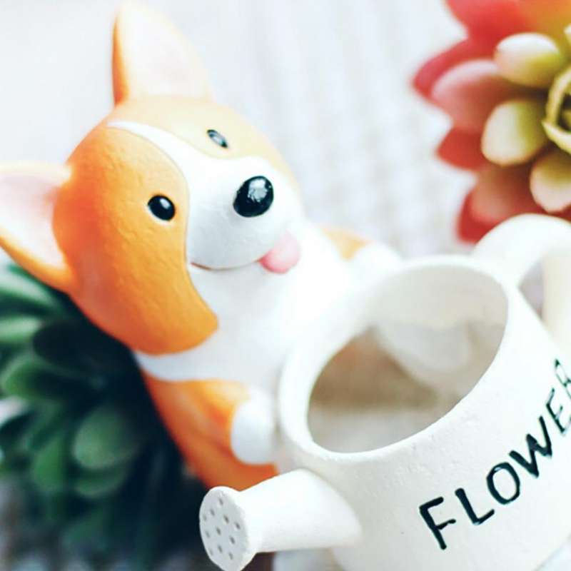 Creative Flower Pot resin Crafts Ornaments, Style:Keji Gardener