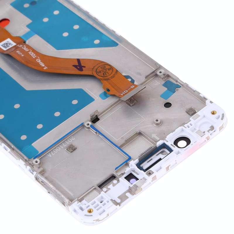 LCD Screen and Digitizer Full Assembly with Frame for Huawei Y7 (2017)(White)