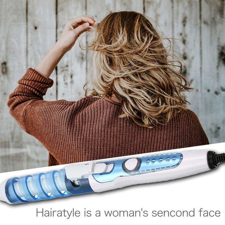 Professional Salon Hair Curler Magic Spiral Curling Iron Ceramic Electric Hair Curling Wand(Blue)