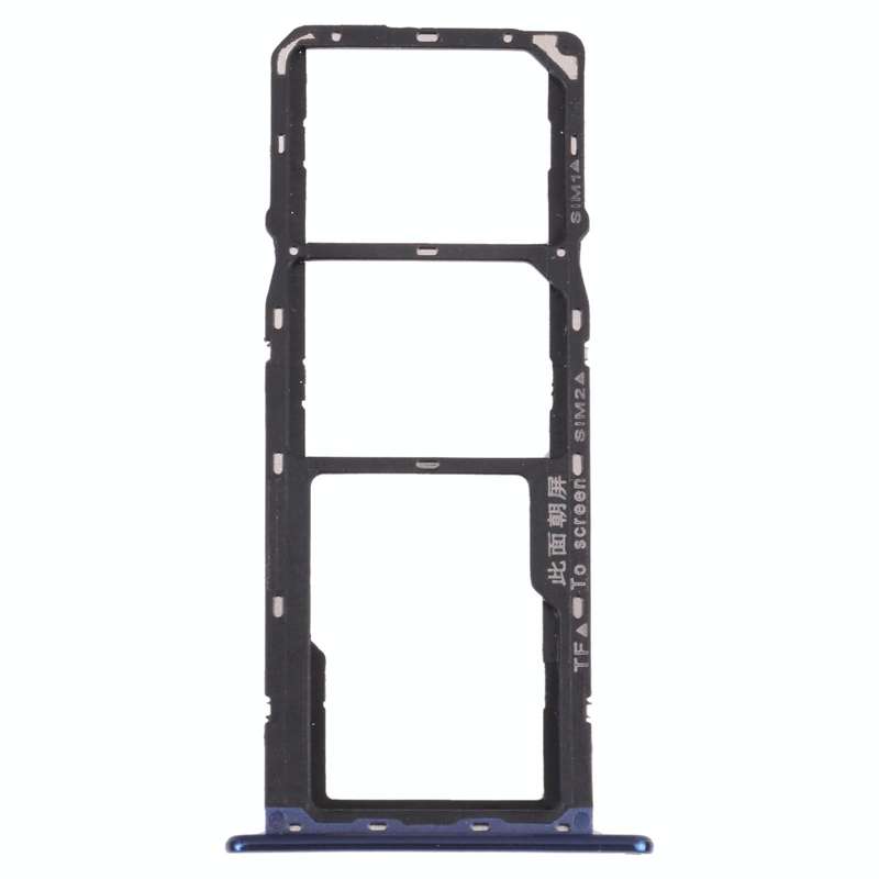 SIM Card Tray + SIM Card Tray + Micro SD Card Tray for Huawei Enjoy 8e (Blue)