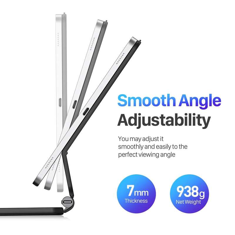 For Samsung Galaxy Tab S9+ / S8+ / S7+ DUX DUCIS MK Series Floating Magnetic Keyboard Tablet Leat...