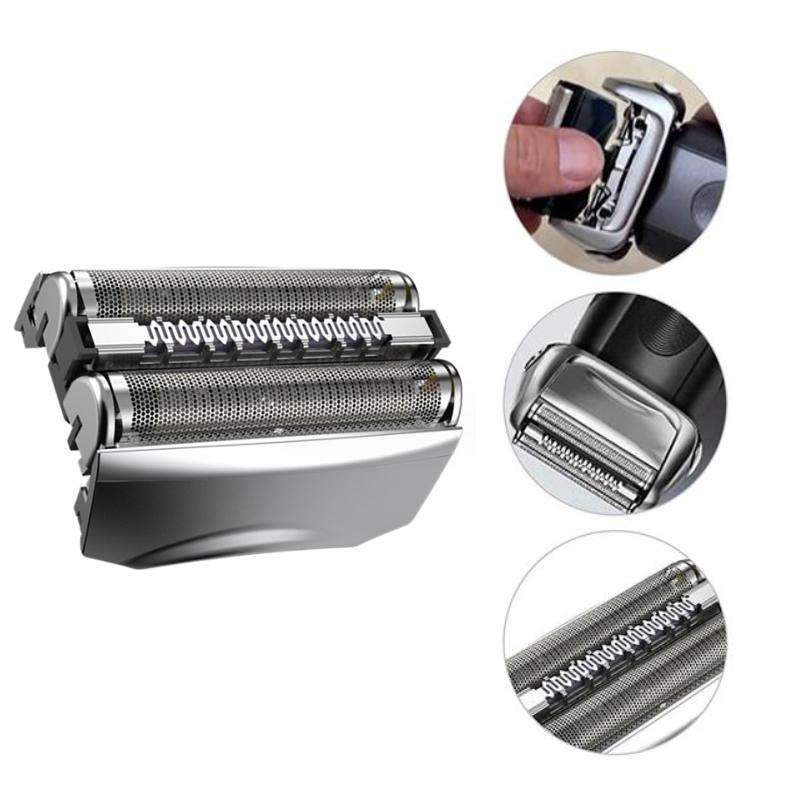 For BRAUN 70S Electric Shaver Silver Mesh Cutter Head Upgraded Version, Style: With Words(Plastic...