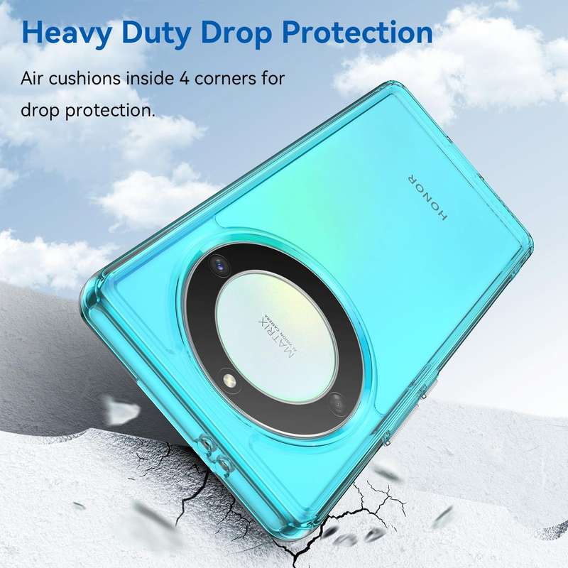 For Honor X9a Candy Series TPU Phone Case(Transparent Blue)