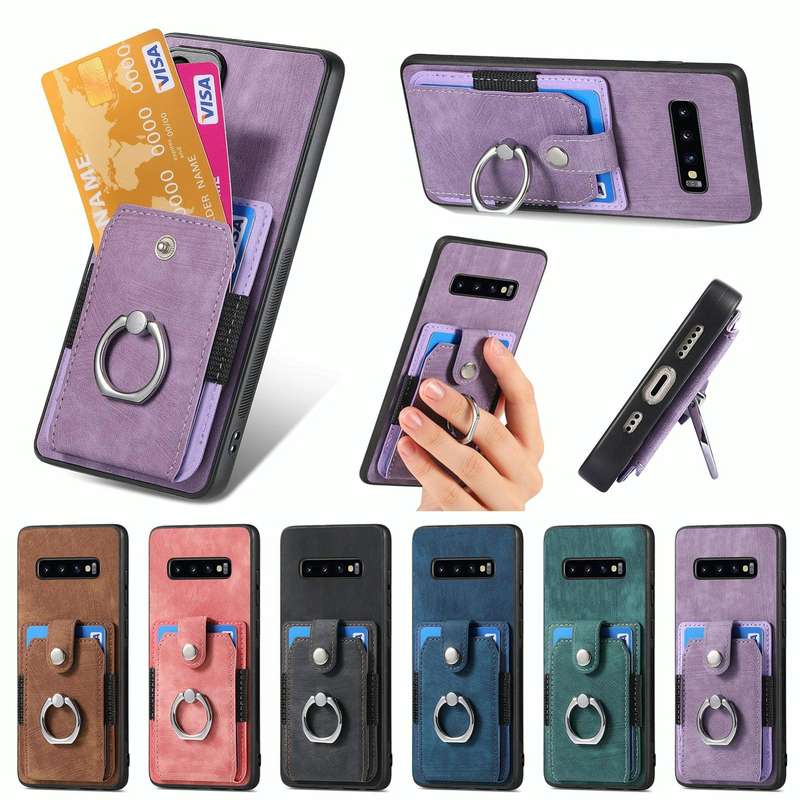 For Samsung Galaxy S9 Retro Skin-feel Ring Card Wallet Phone Case(Brown)