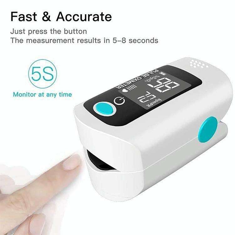 X1805 Oxygen Saturation Detector Medical Monitoring Heart Rate Finger Clip Oximeter (Black)