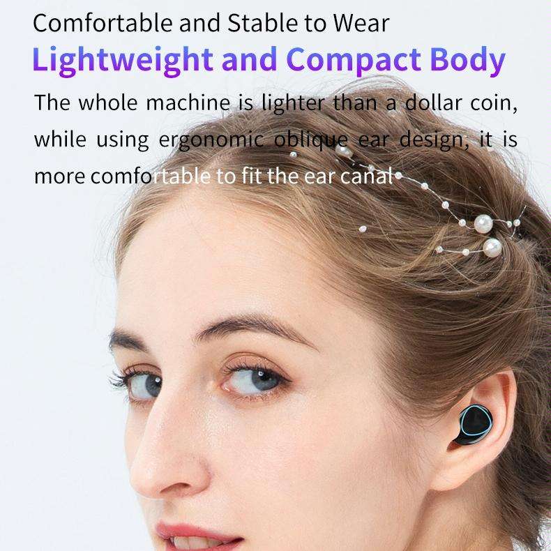 M10 Bluetooth 5.1 TWS Digital Display Wireless Bluetooth Earphone with Charging Box, Support Touc...
