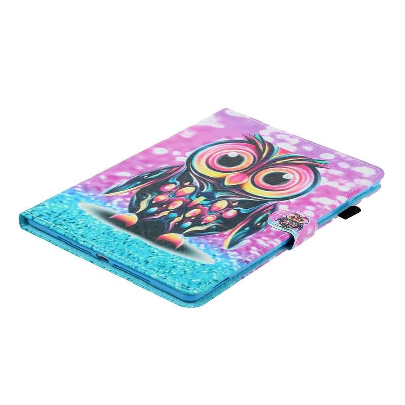For Lenovo Tab M10 Plus 10.6 3rd Gen 2022 Coloured Drawing Smart Leather Tablet Case(Owl)