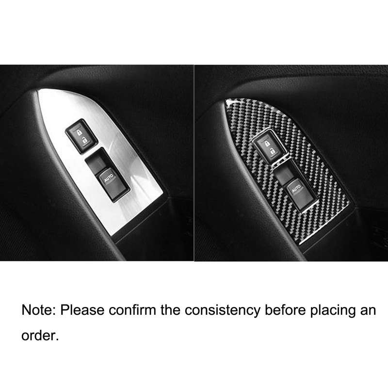 2 in 1 Car Carbon Fiber Window Lift Panel Decorative Sticker for Subaru BRZ / Toyota 86 2017-2019...