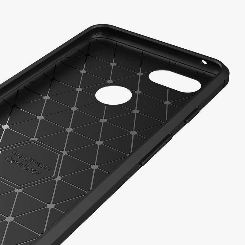 Brushed Texture Carbon Fiber Shockproof TPU Case for Google Pixel 3(Black)