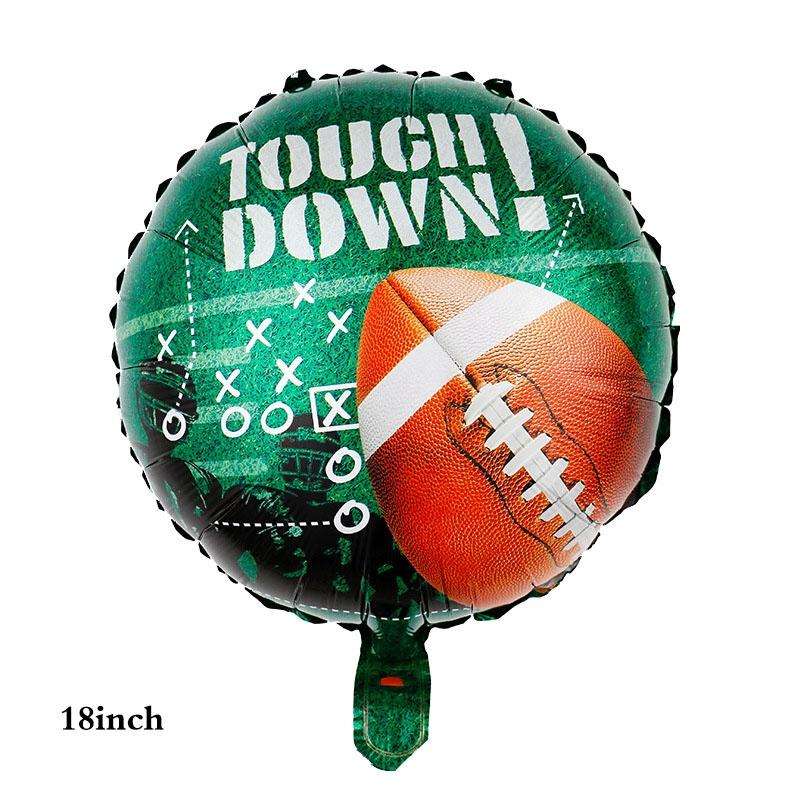 8 PCS Ball Team Game Sports Themed Party Decoration Balloons,Style: 18 -inch Rugby