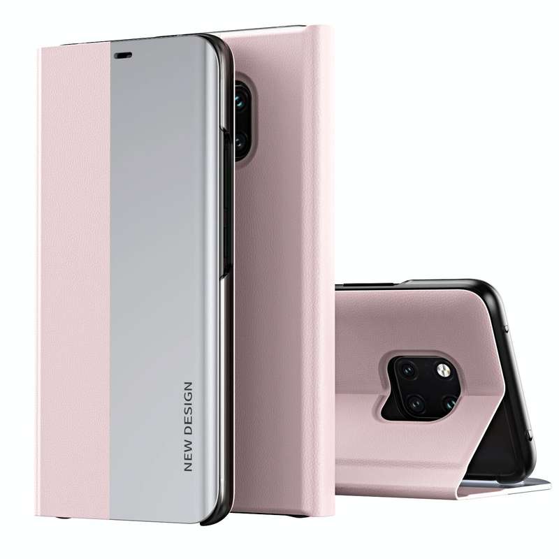 For Huawei Mate 20 Pro Side Electroplated Dormant Ultra-Thin Horizontal Flip Leather Case with Ho...