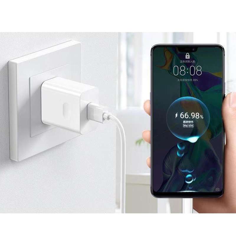 HW-66W 66W USB Fast Charging Travel Charger + USB to Type-C Flash Charging Data Cable, US Plug 1.5m
