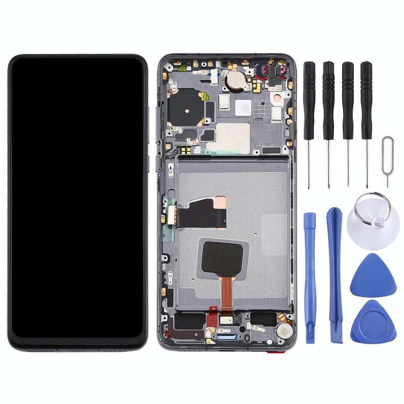 Original OLED LCD Screen for Huawei P40 Digitizer Full Assembly with Frame(Black)