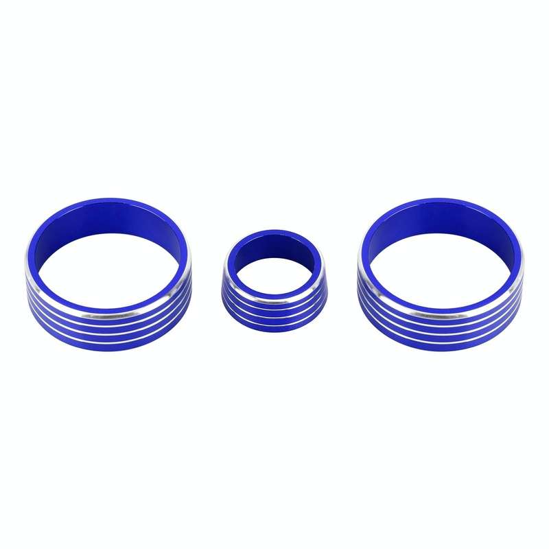 3 PCS Car Aluminum Alloy Air Conditioner Knob Case for Honda VEZEL / XR-V / Fit / GIENIA / City(B...
