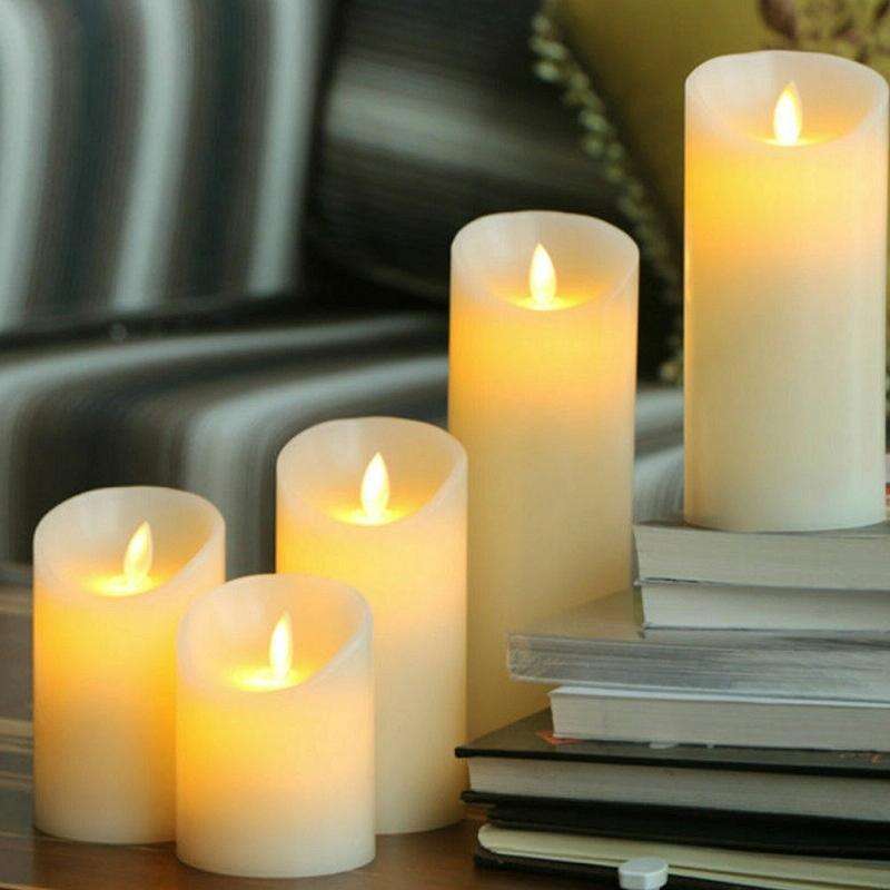 LED Electronic Candle Light Birthday Wedding Home Decoration Props Candle Holder, Battery Powered...