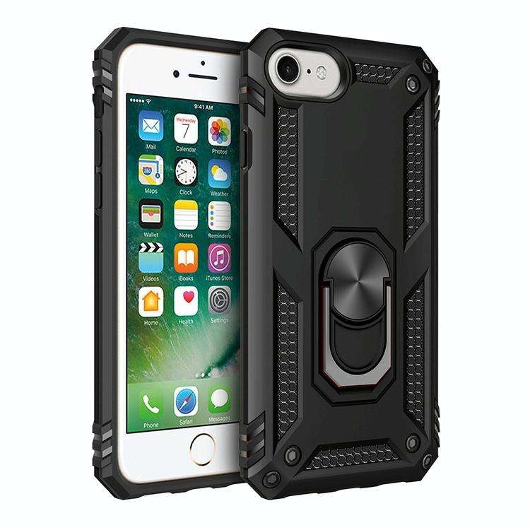 For iPhone SE 2022 / SE 2020 Shockproof TPU + PC Protective Case with 360 Degree Rotating Holder(...